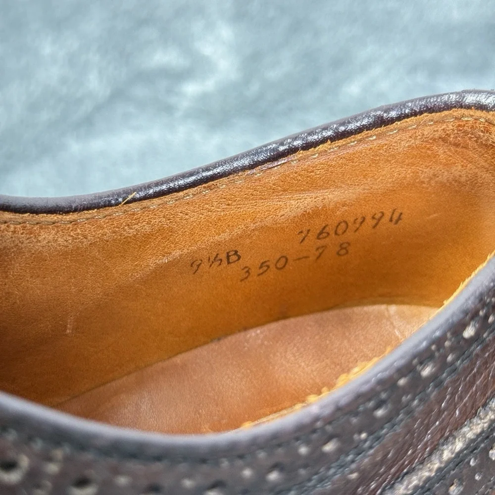 Vintage Florsheim Imperial Wingtip Oxford Shoes Brown Leather Men Size 9.5 B‎
